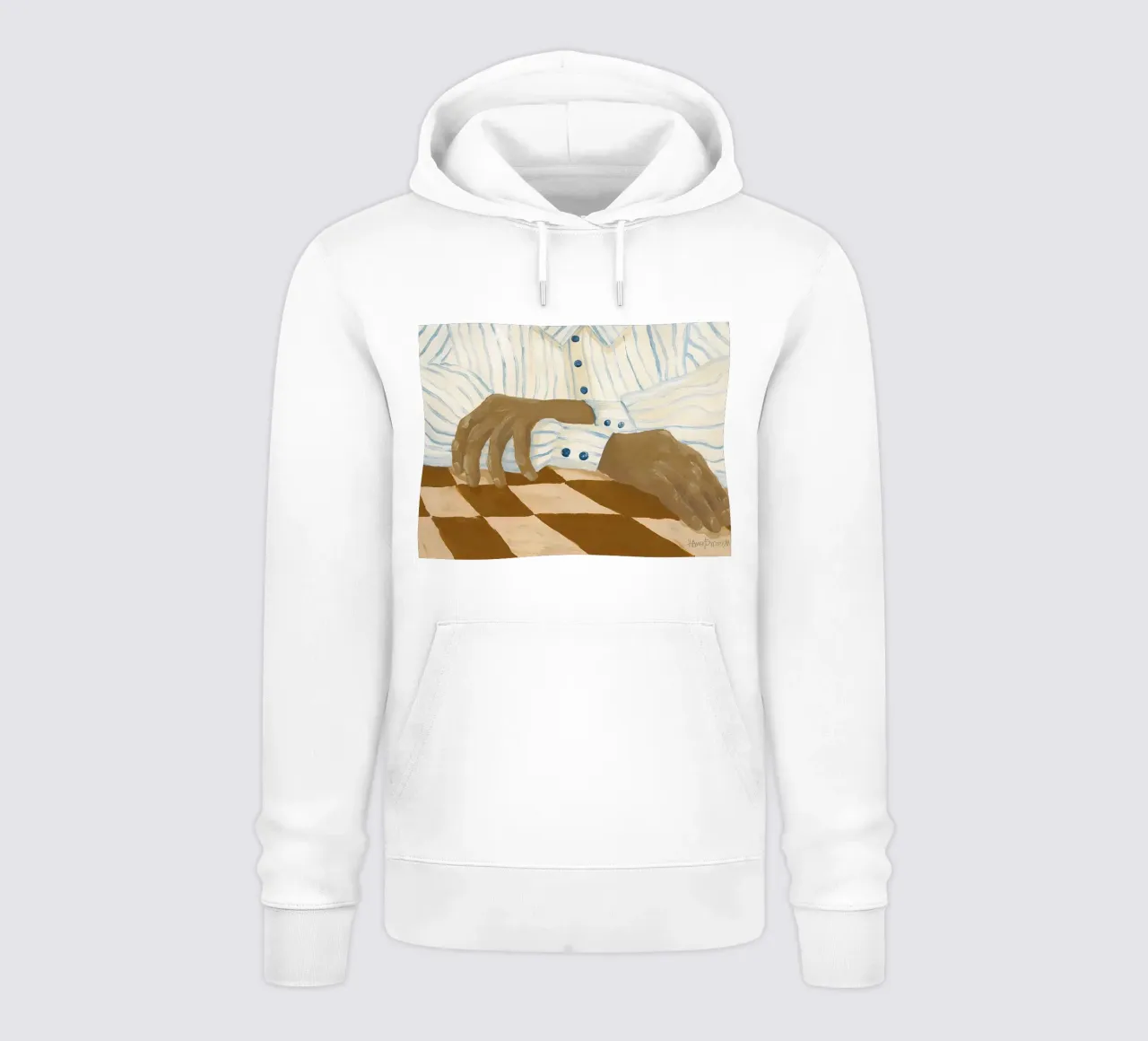 Hanna Peterson Strisce chiare felpa con cappuccio da Davidprint