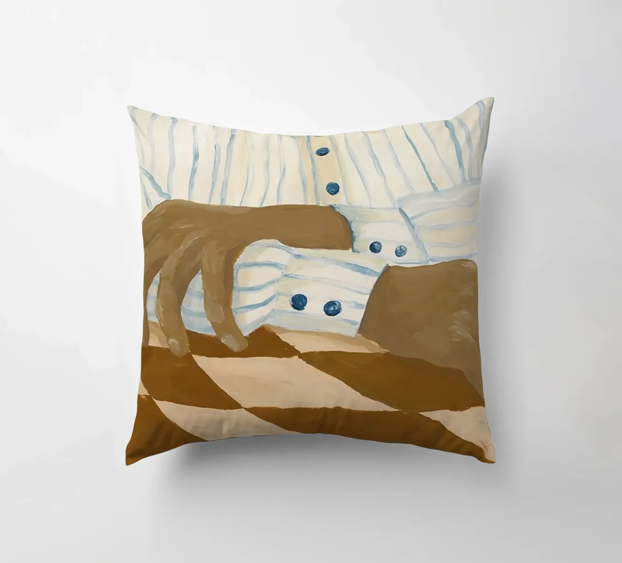 Hanna Peterson Strisce chiare cuscino da Davidprint