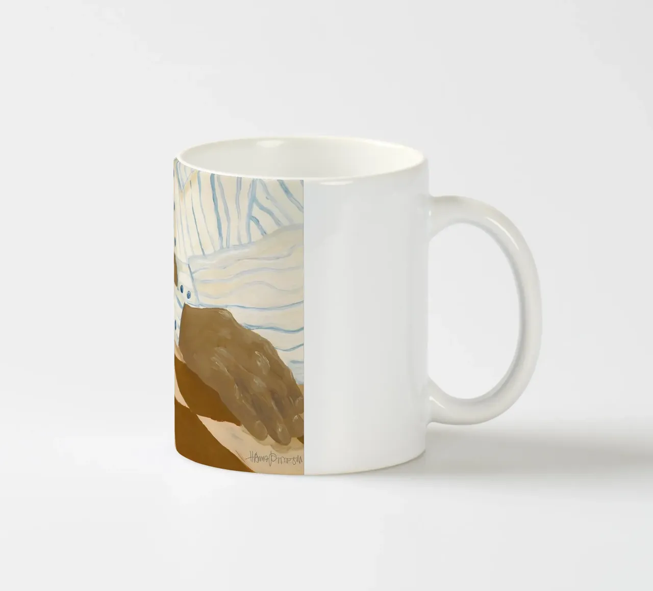 Hanna Peterson Strisce chiare tazza in ceramica da Davidprint