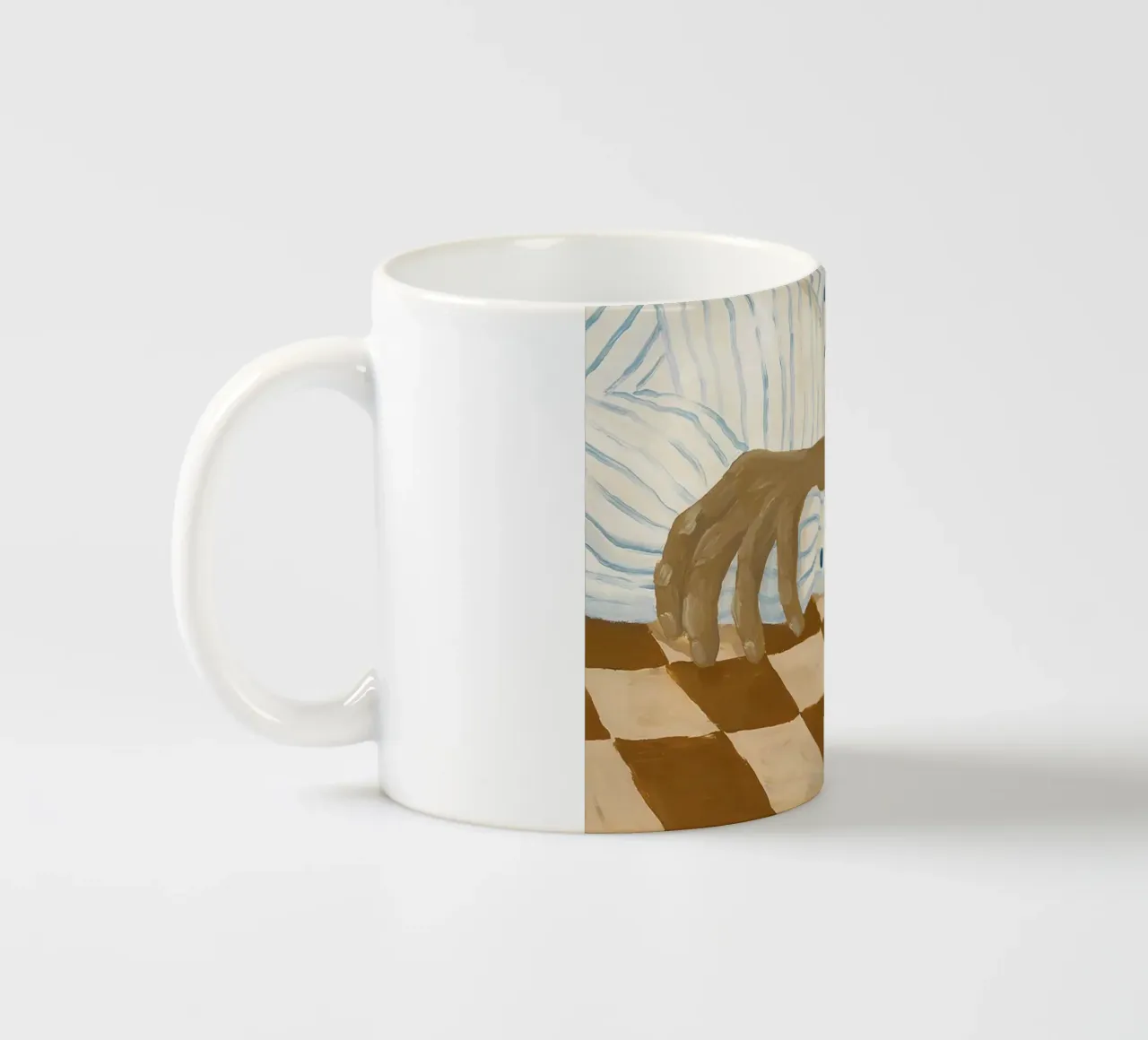 Hanna Peterson Strisce chiare tazza in ceramica da Davidprint