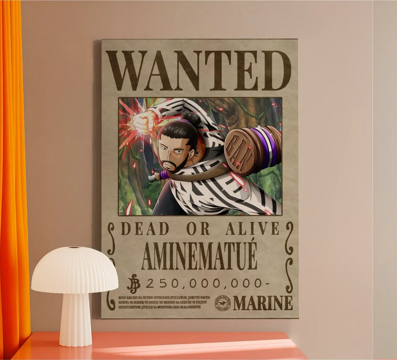 Gezocht Aminematue canvas met Baklijst van Collins Shop