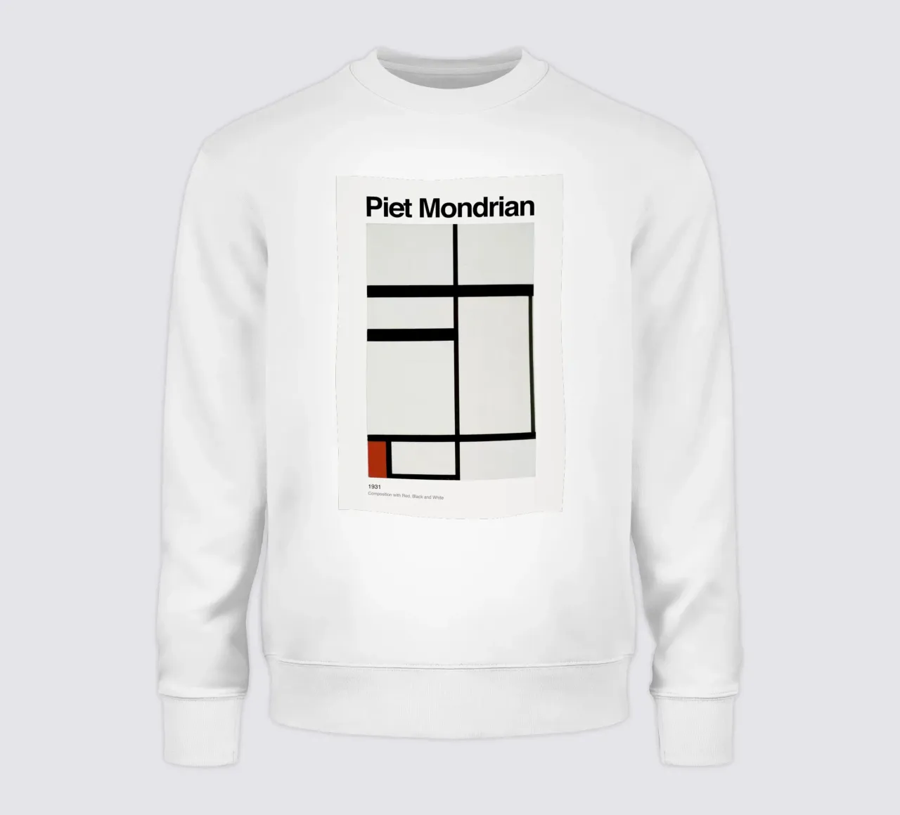 Mondrian - Composition with Red, Black and White felpa da ARTOTHEK