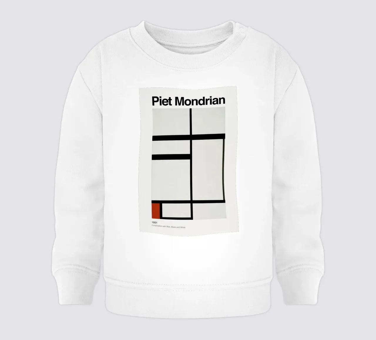 Mondrian - Composition with Red, Black and White felpa neonato da ARTOTHEK