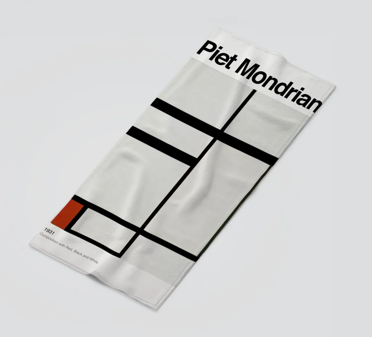 Mondrian - Composition with Red, Black and White telo mare da ARTOTHEK
