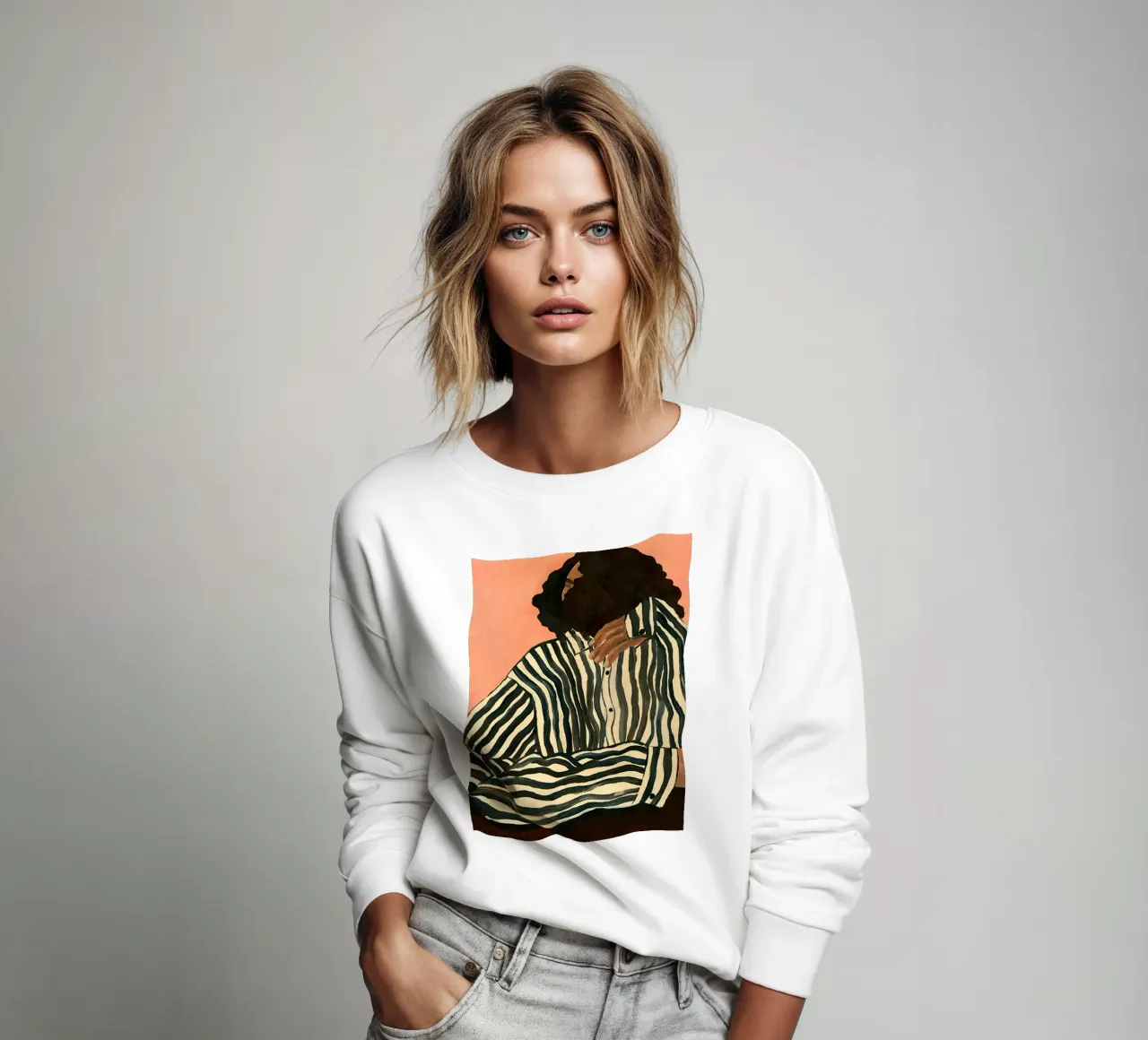 Hanna Peterson Strisce serene felpa da Davidprint