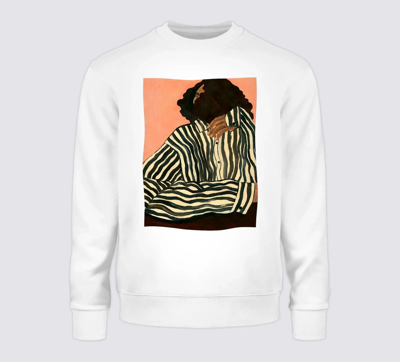 Hanna Peterson Gelassener Streifen Sweatshirt von Davidprint