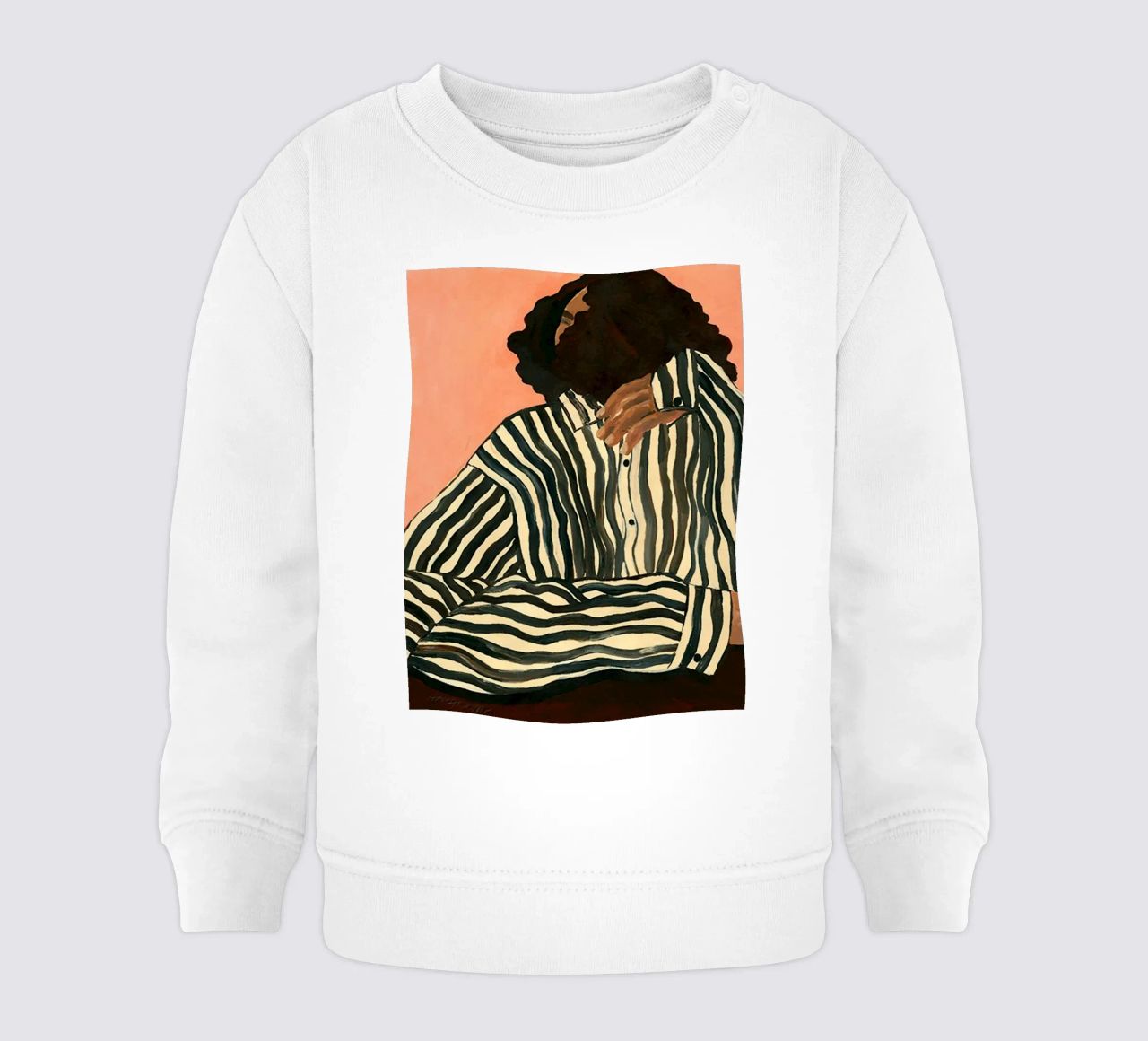 Hanna Peterson Gelassener Streifen Baby Sweatshirt von Davidprint