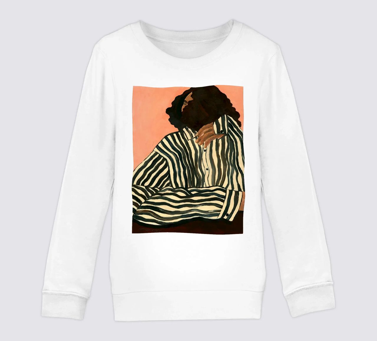 Hanna Peterson Gelassener Streifen Kinder Sweatshirt von Davidprint