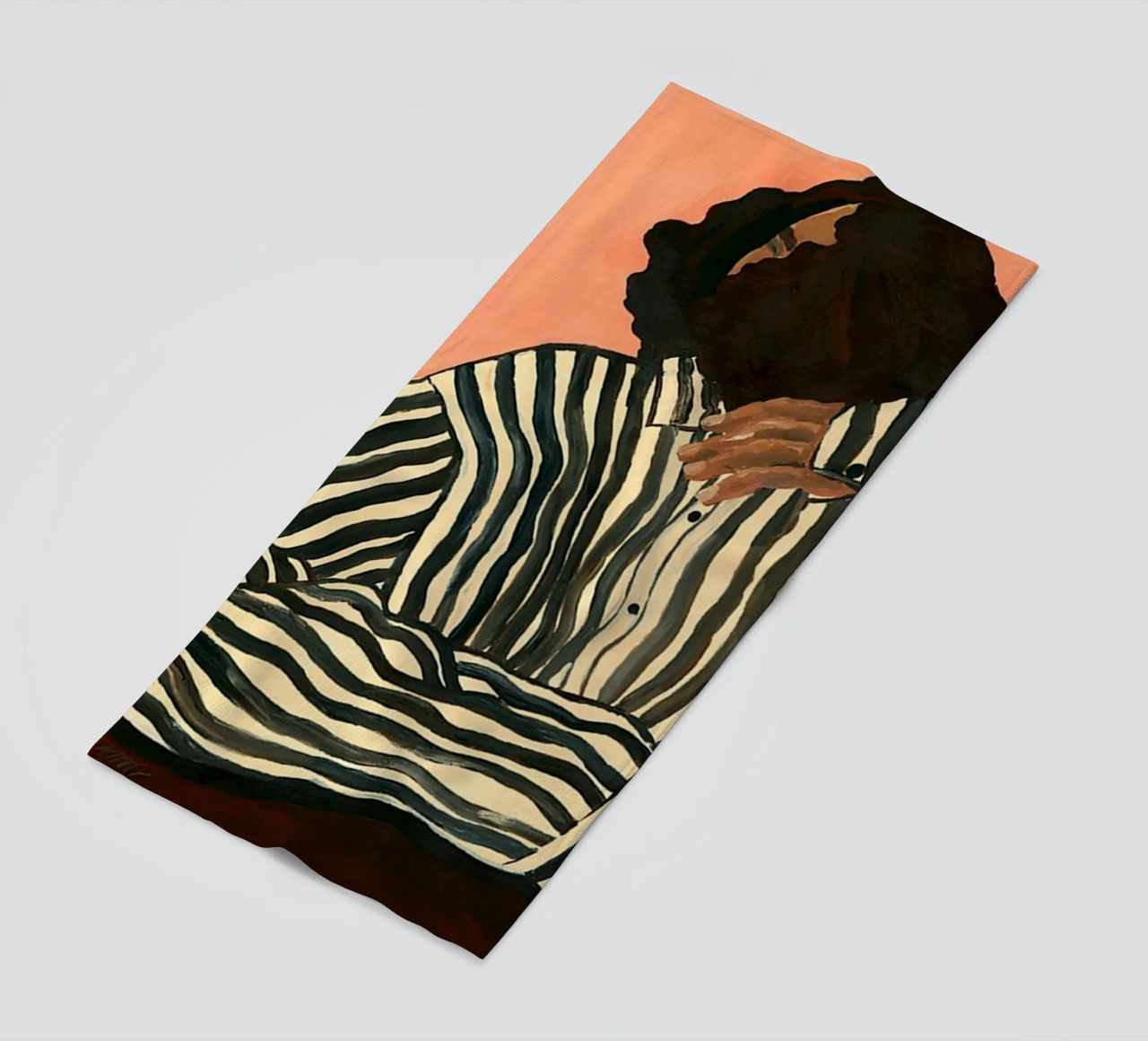 Hanna Peterson Gelassener Streifen Strandtuch von Davidprint