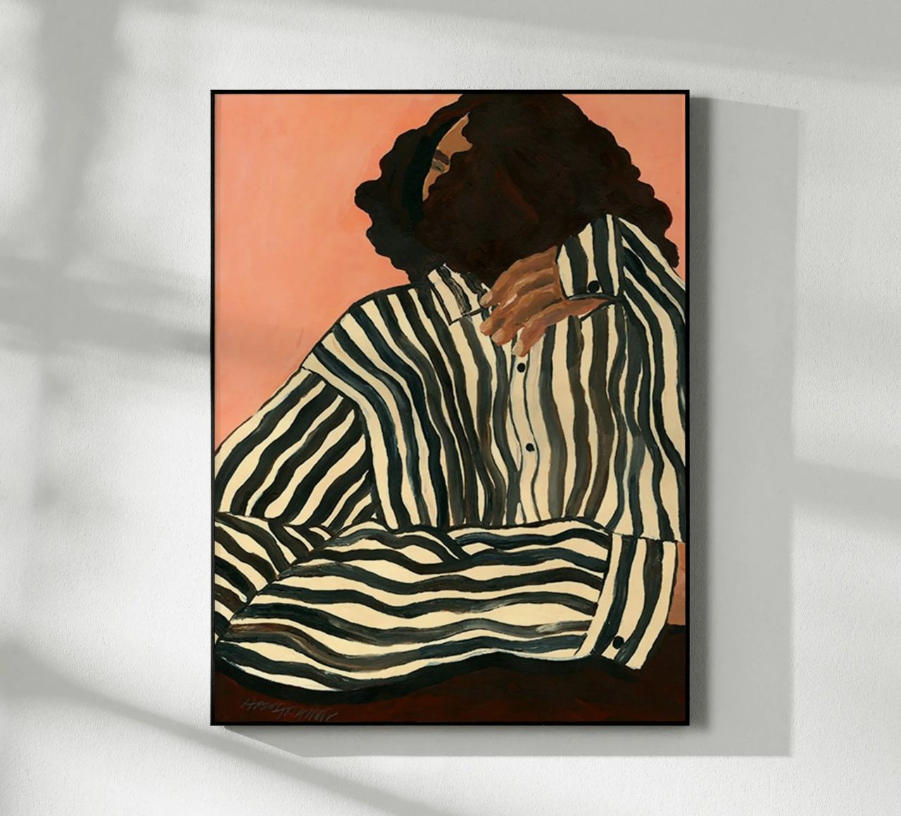 Hanna Peterson Gelassener Streifen Acryl-Glas von Davidprint