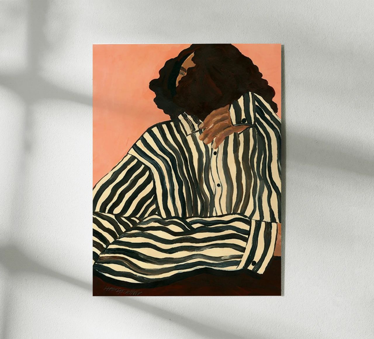 Hanna Peterson Gelassener Streifen Acryl-Glas von Davidprint