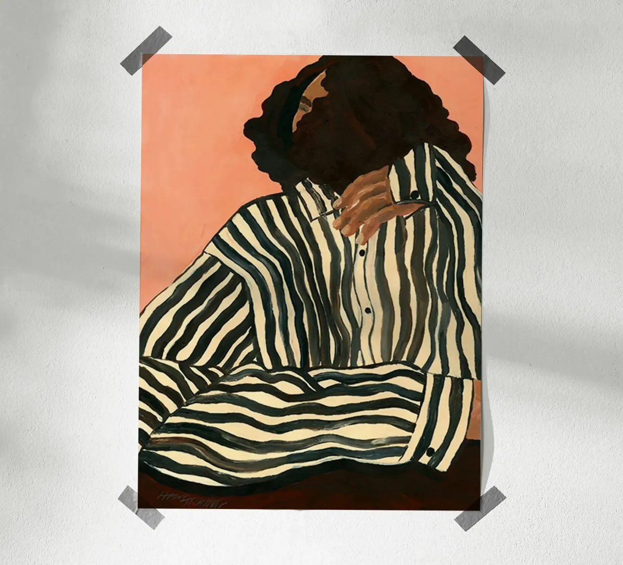 Hanna Peterson Serene Stripes poster by Davidprint