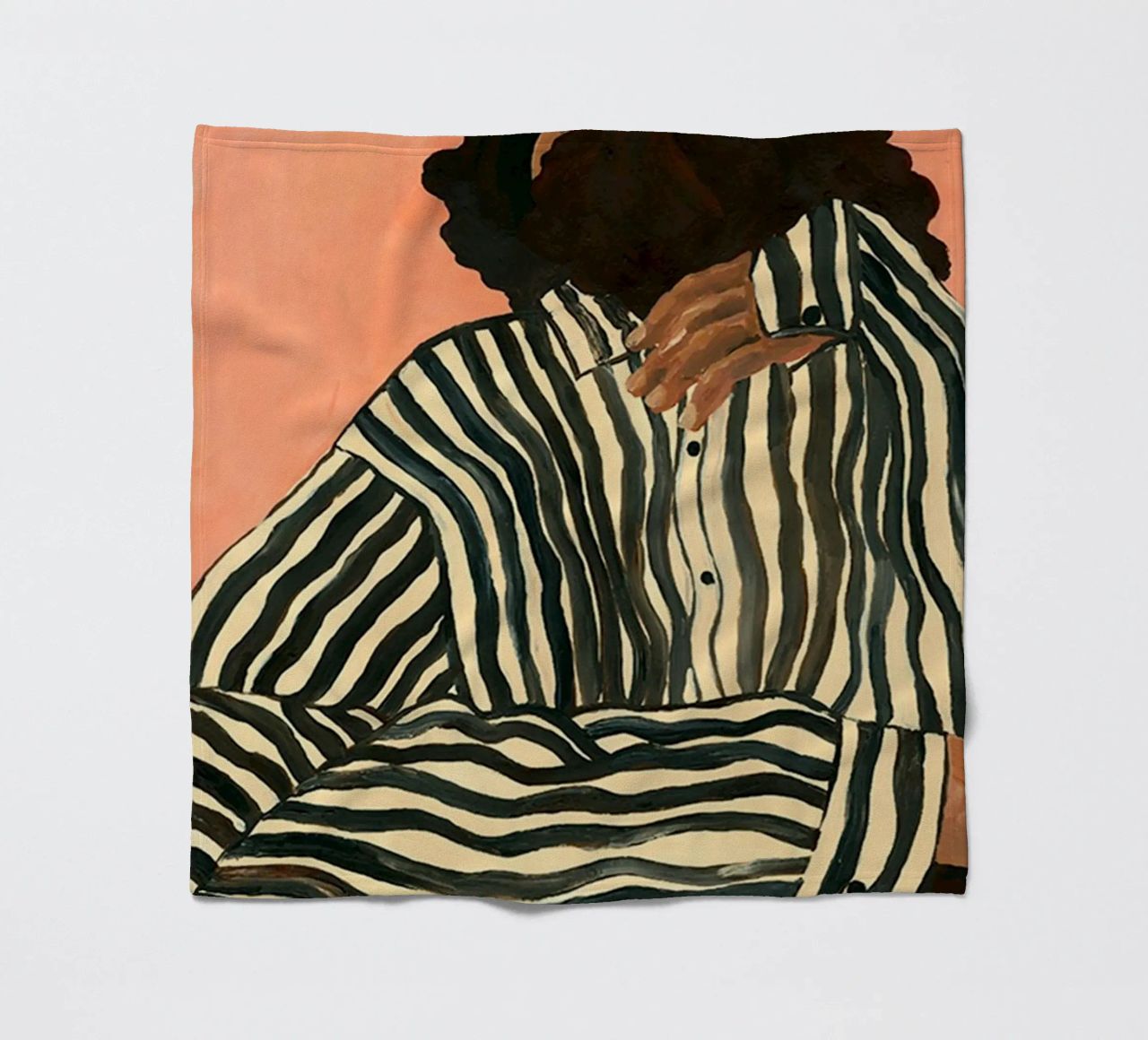 Hanna Peterson Gelassener Streifen Fleecedecke von Davidprint