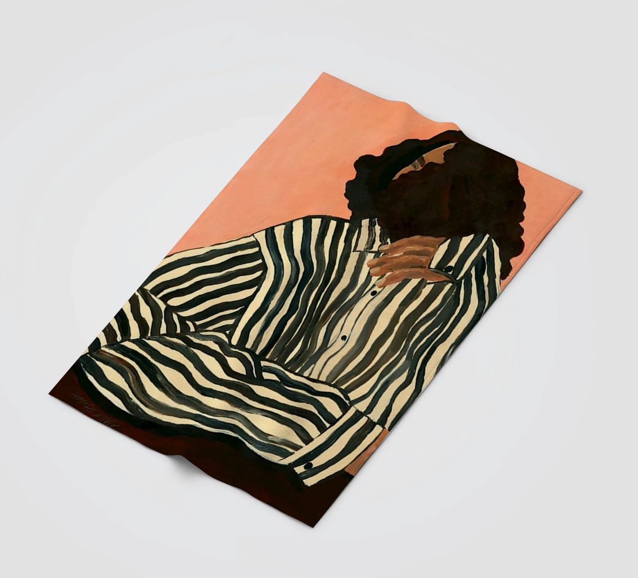 Hanna Peterson Gelassener Streifen Fleecedecke von Davidprint