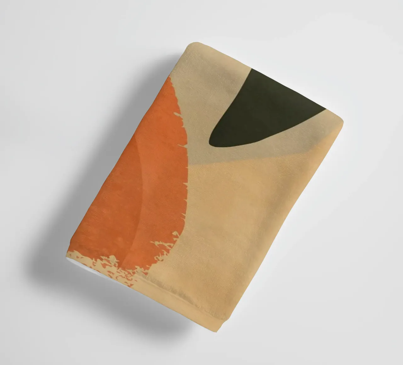 Flamingo in geometric-abstract style -Elegant animal motif towel by namosh