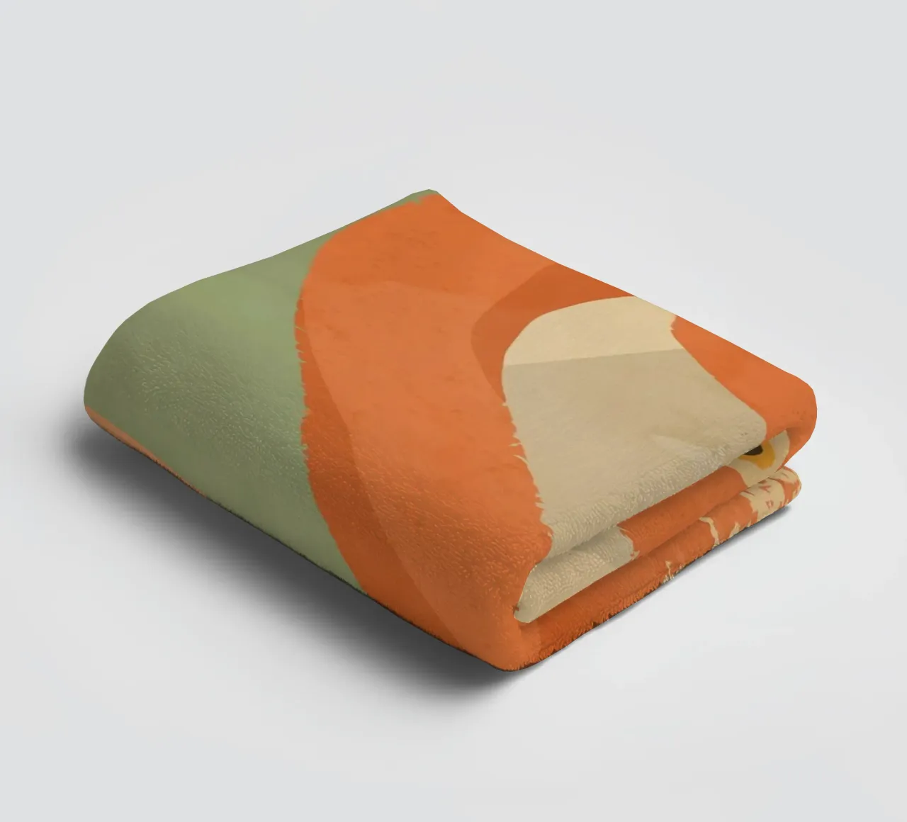 Flamingo in geometric-abstract style -Elegant animal motif towel by namosh