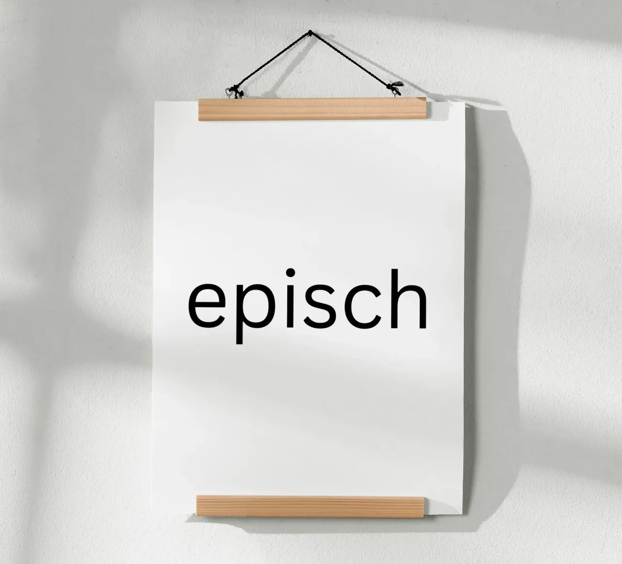 Episch - Spruch - Typographie - Geburtstag poster con telaio in alluminio da keinkonzept