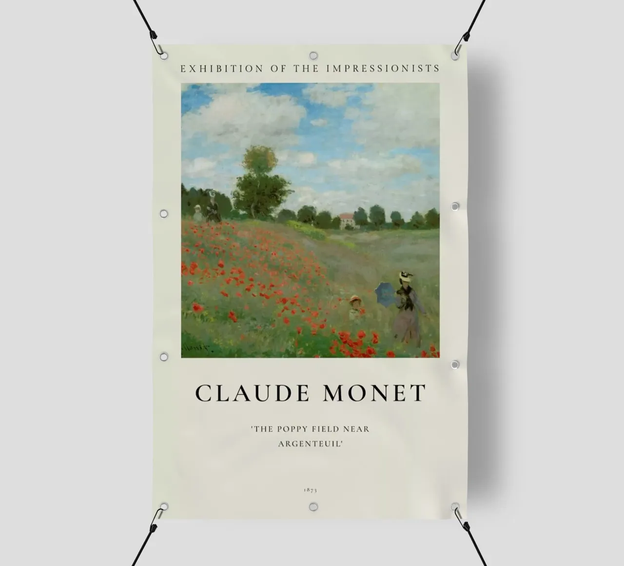 Monet - The Poppy Field near Argenteuil telo in pvc da ARTOTHEK