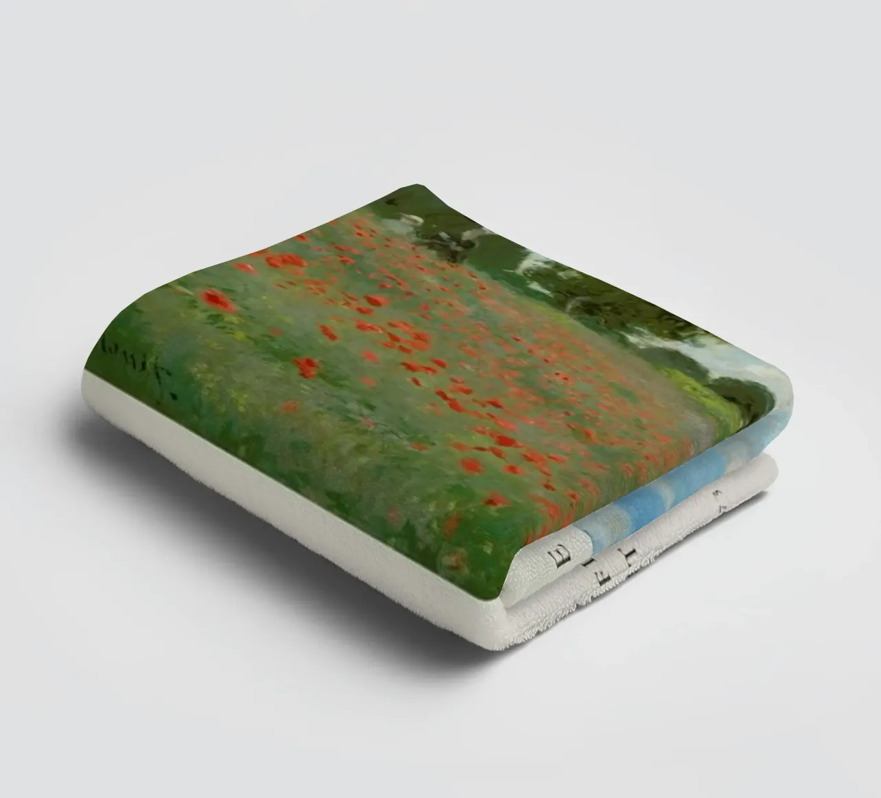 Monet - The Poppy Field near Argenteuil asciugamano da bagno da ARTOTHEK