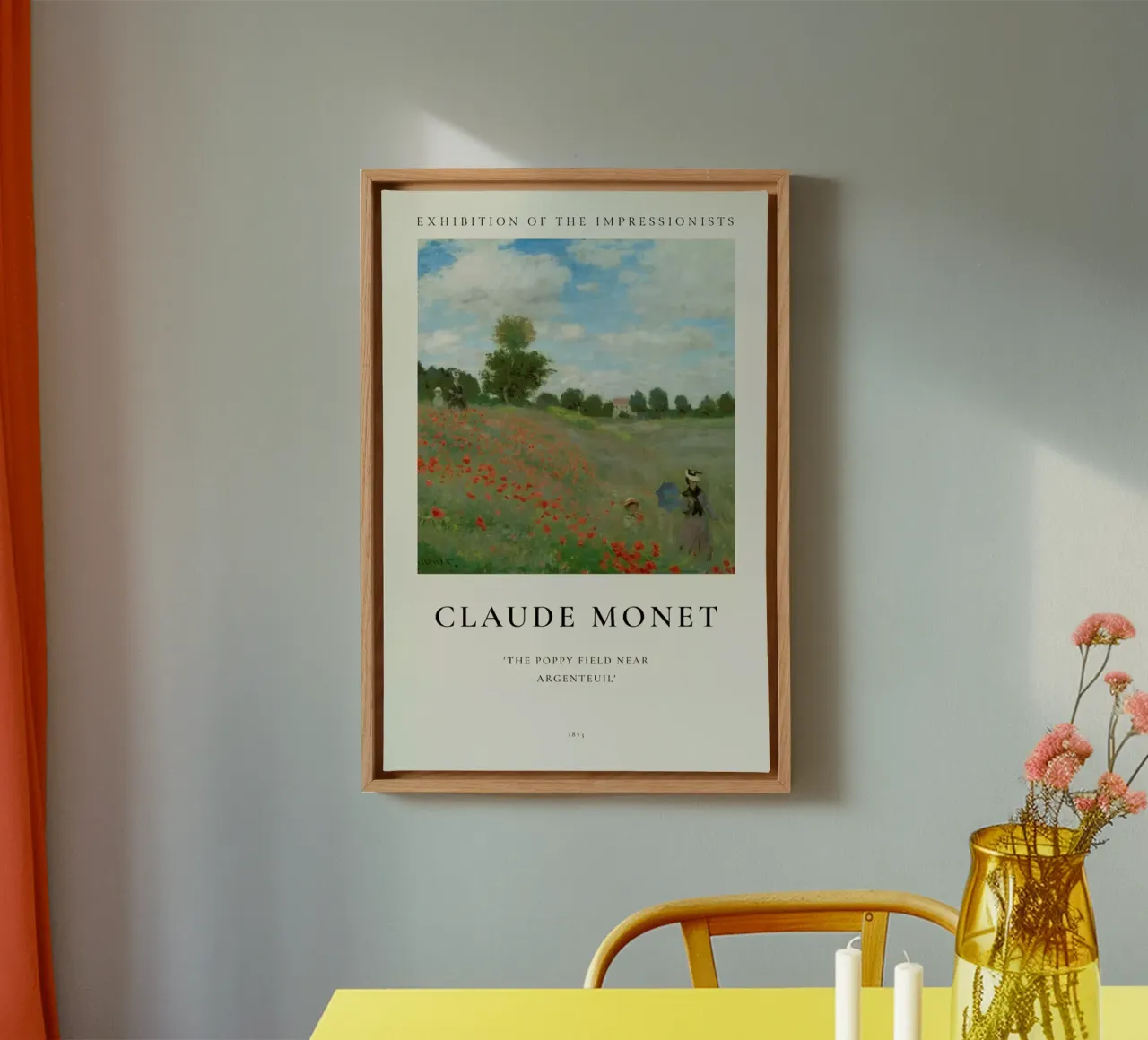 Monet - The Poppy Field near Argenteuil tela con Cornice a cassetta da ARTOTHEK