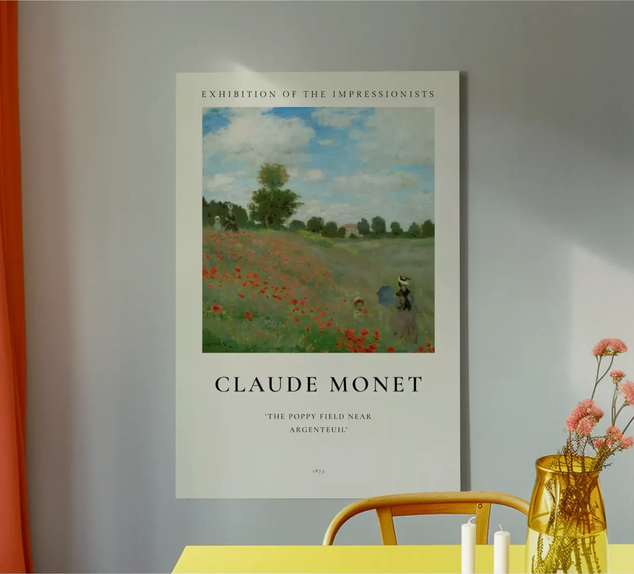 Monet - The Poppy Field near Argenteuil tela con Cornice a cassetta da ARTOTHEK