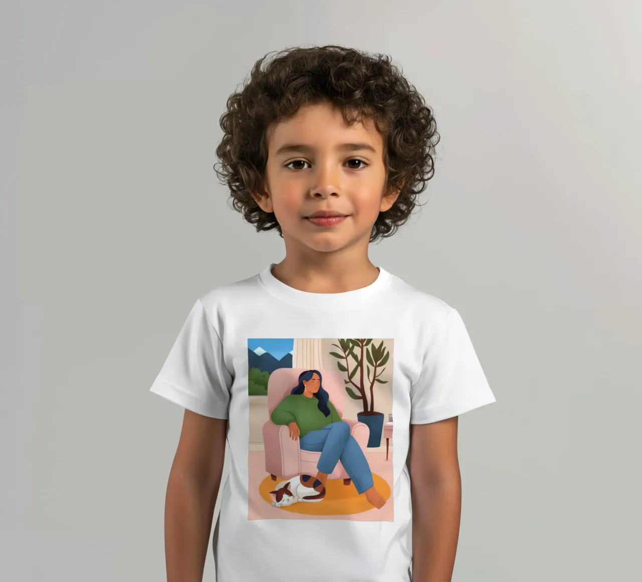 Relaxed Companionship Bliss kids t-shirt by Fine Sanctuary