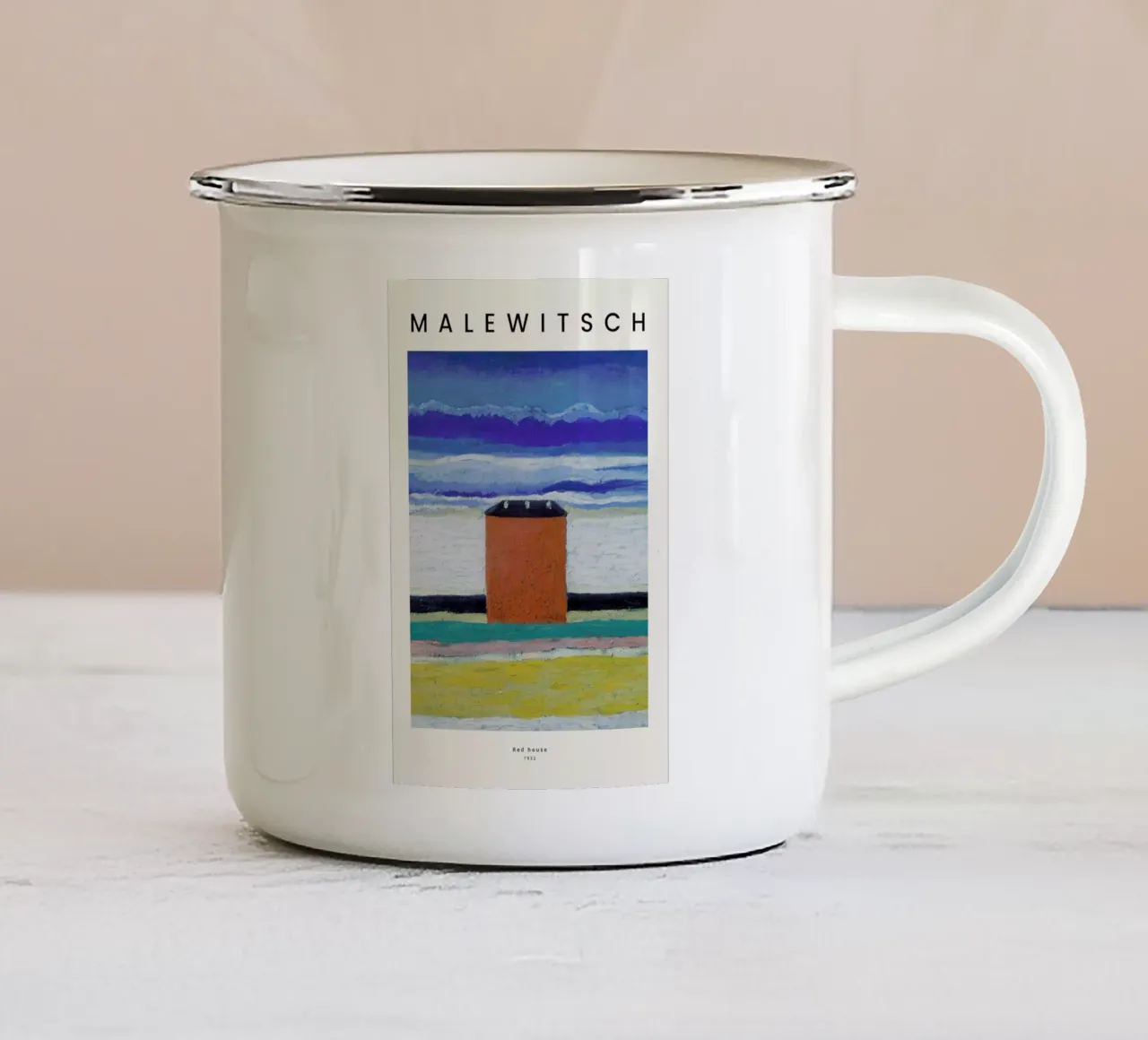 Malewitsch - Red House tazza in smalto da ARTOTHEK