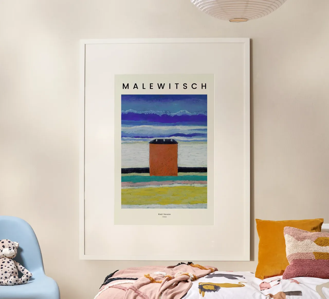 Malewitsch - Red House poster con telaio in plastica da ARTOTHEK