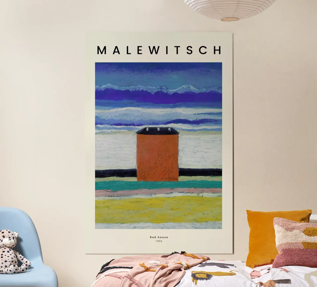 Malewitsch - Red House poster con telaio in plastica da ARTOTHEK
