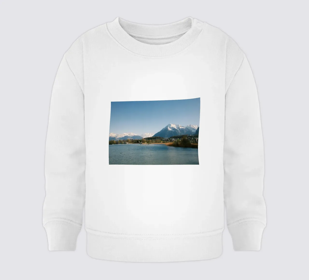 Spring Calm at the Foot of the Niesen felpa neonato da FujiSwiss