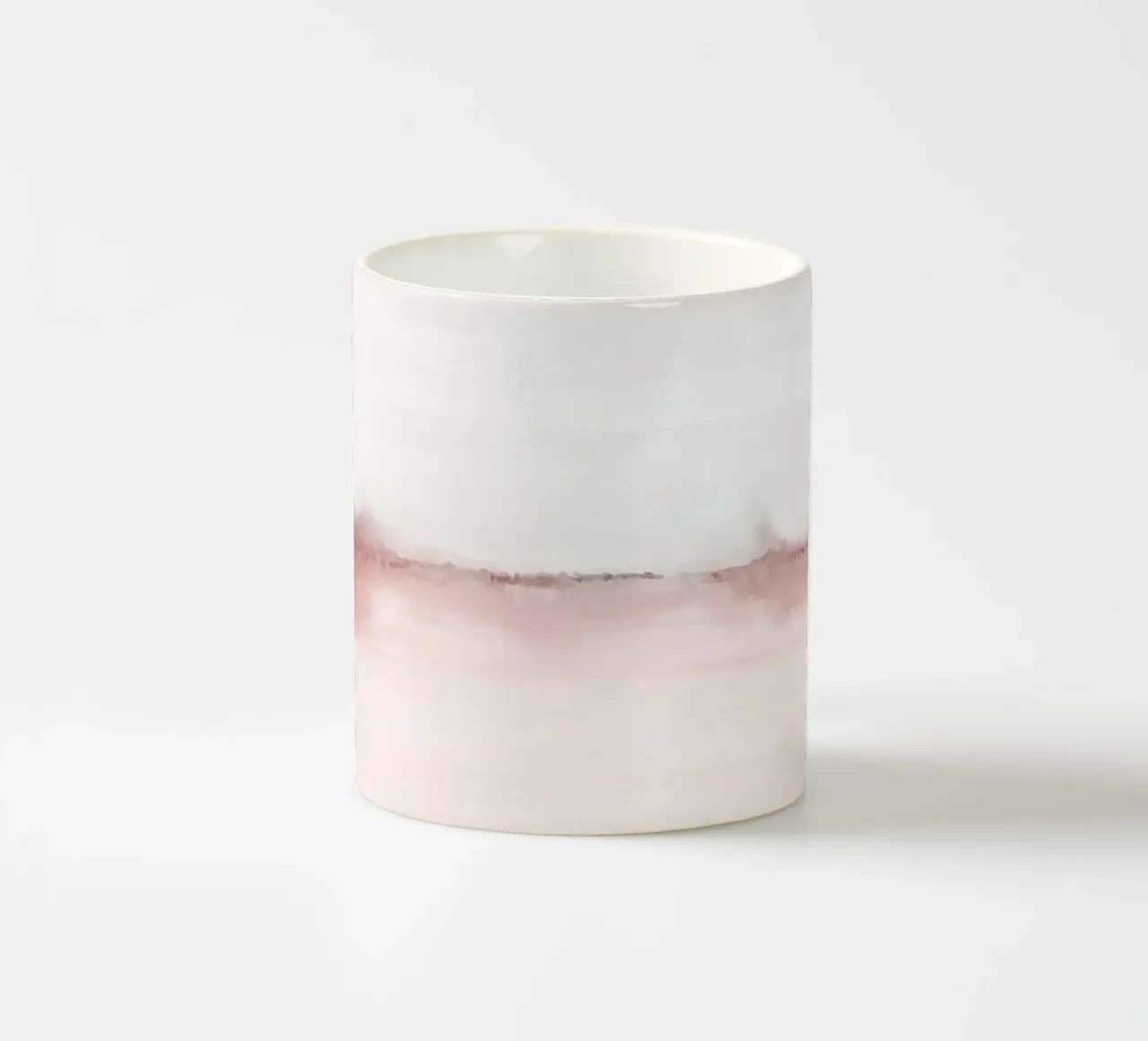 Paesaggio minimalista rosa e grigio tazza in ceramica da NouveauPrints