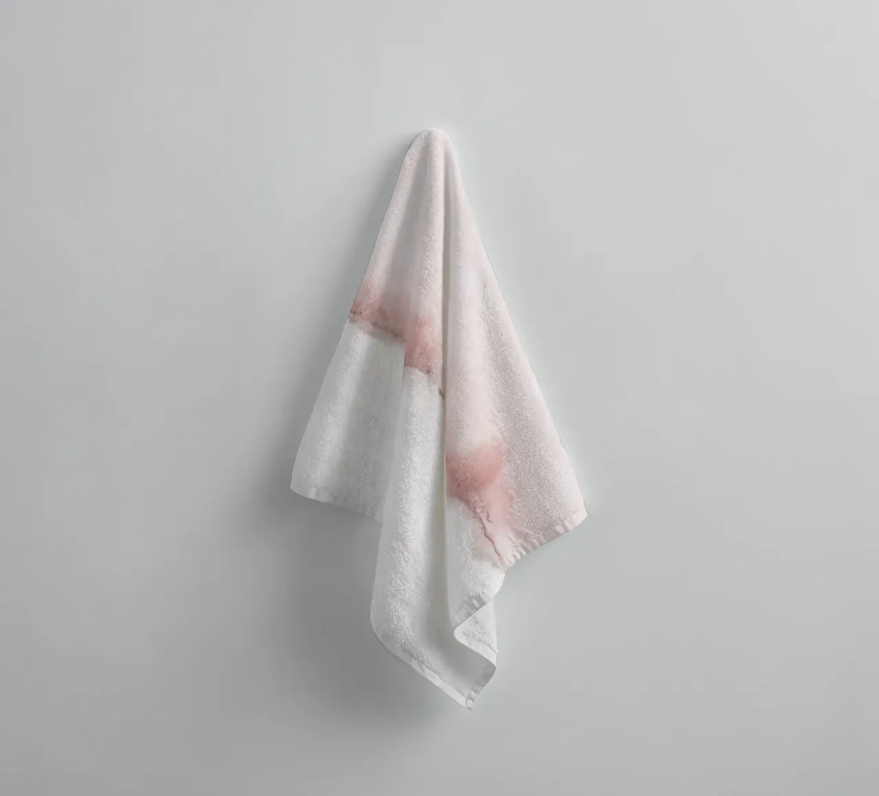 Minimalistisch roze en grijs landschap badhanddoek van NouveauPrints