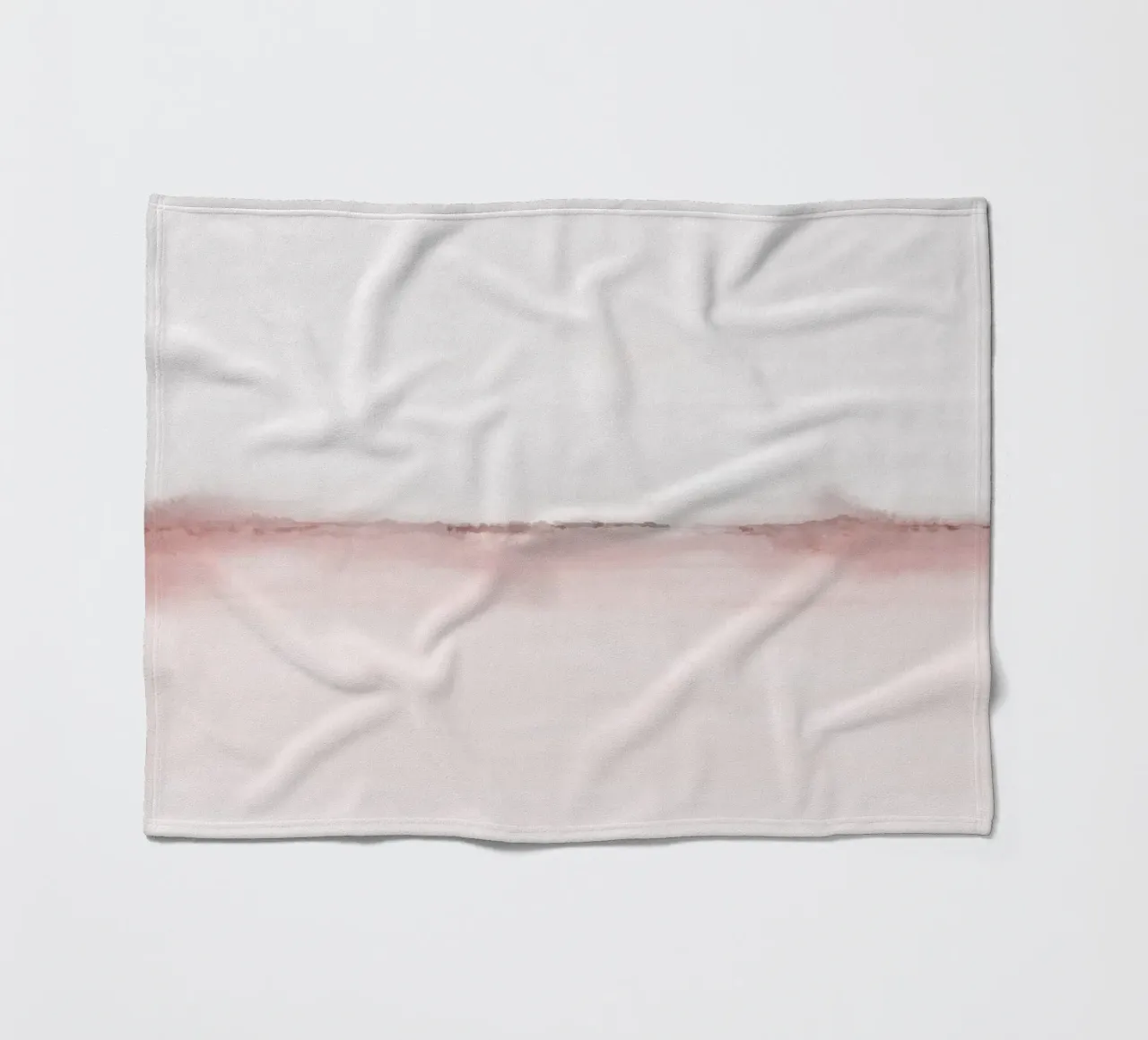 Paesaggio minimalista rosa e grigio coperta in pile da NouveauPrints