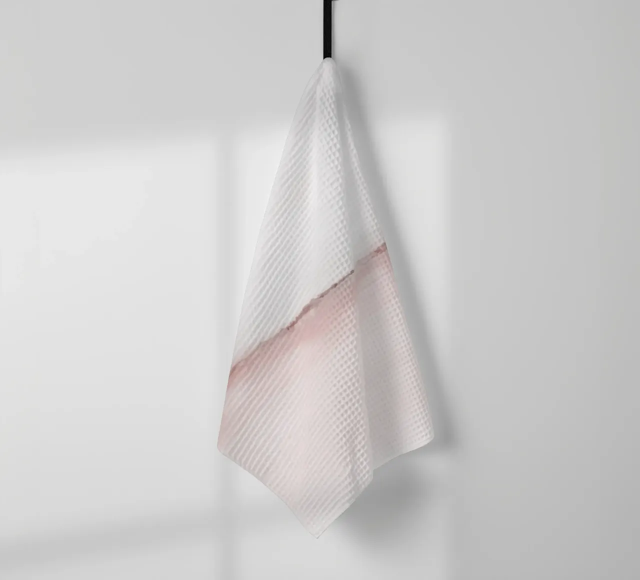 Paesaggio minimalista rosa e grigio canovaccio da cucina da NouveauPrints