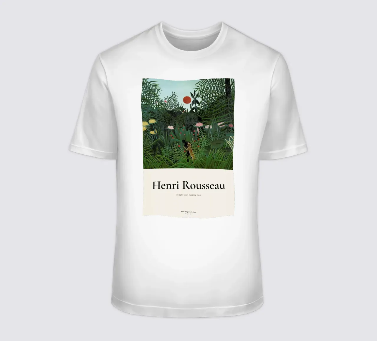 Rousseau - Jungle with Setting Sun t-shirt da ARTOTHEK