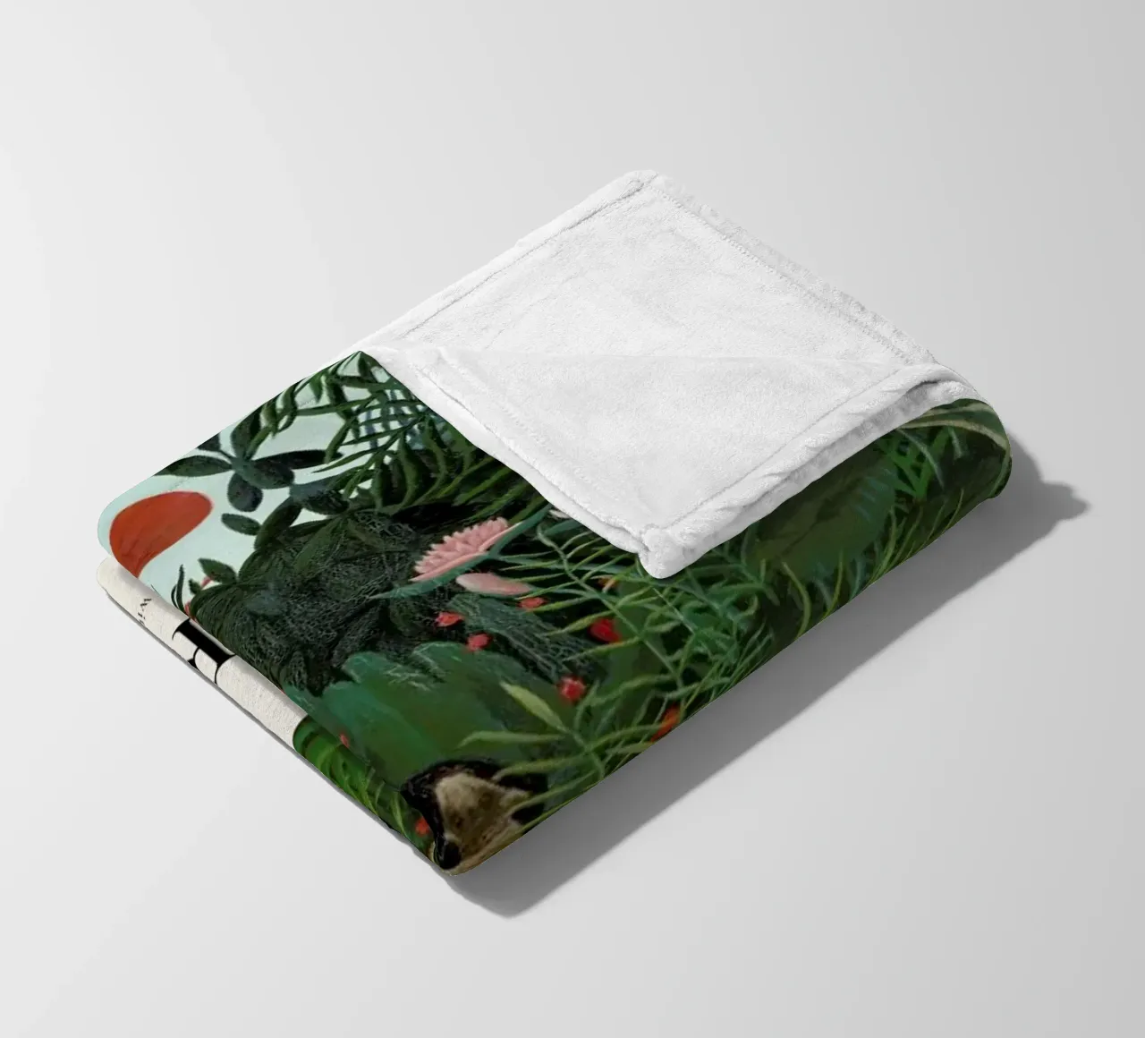 Rousseau - Jungle with Setting Sun coperta in pile da ARTOTHEK