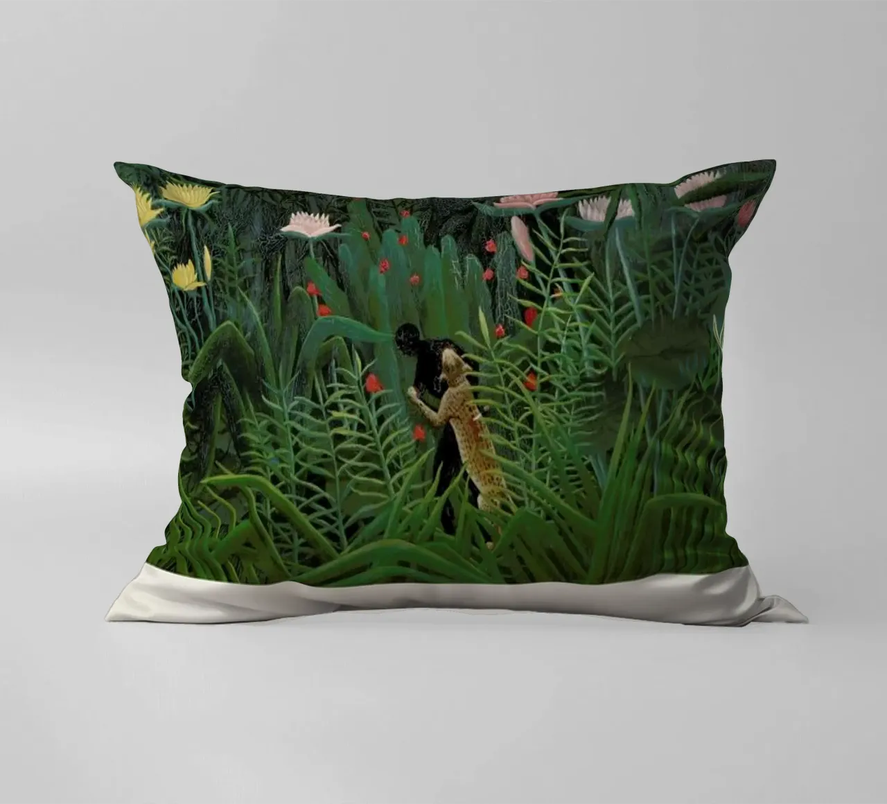 Rousseau - Jungle with Setting Sun cuscino da ARTOTHEK