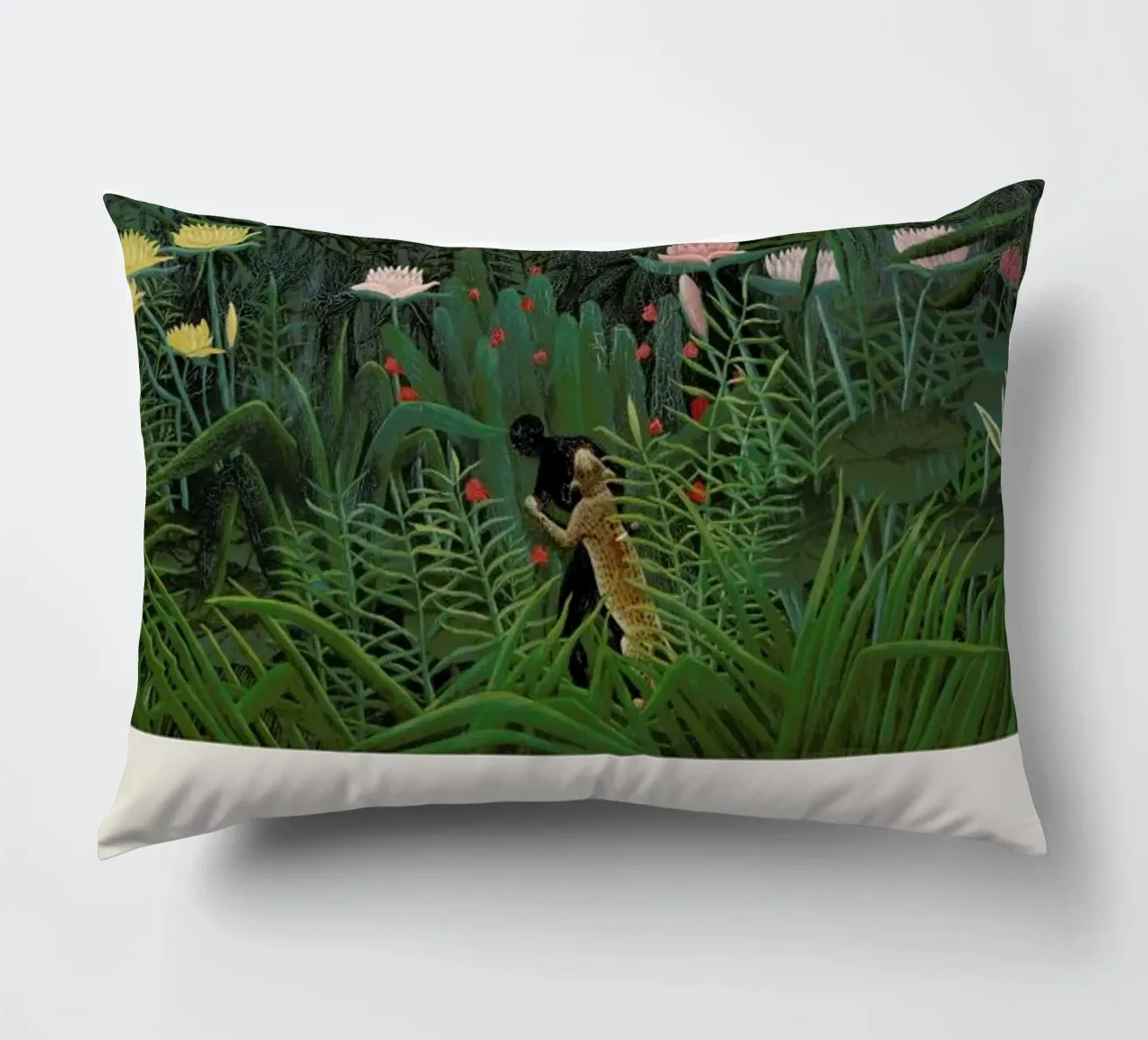 Rousseau - Jungle with Setting Sun cuscino da ARTOTHEK