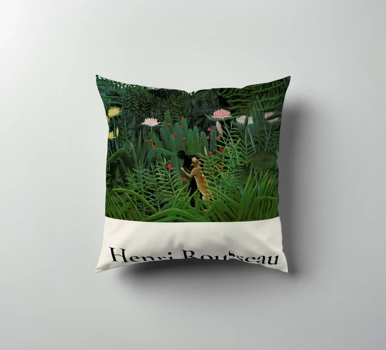 Rousseau - Jungle with Setting Sun cuscino da ARTOTHEK