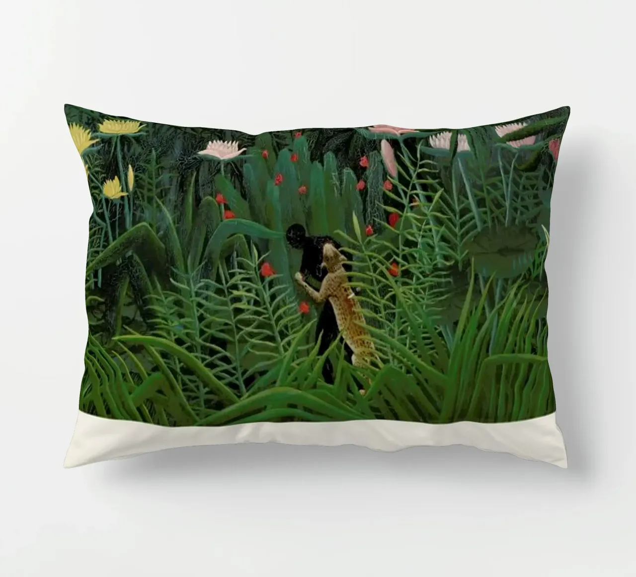 Rousseau - Jungle with Setting Sun cuscino da ARTOTHEK