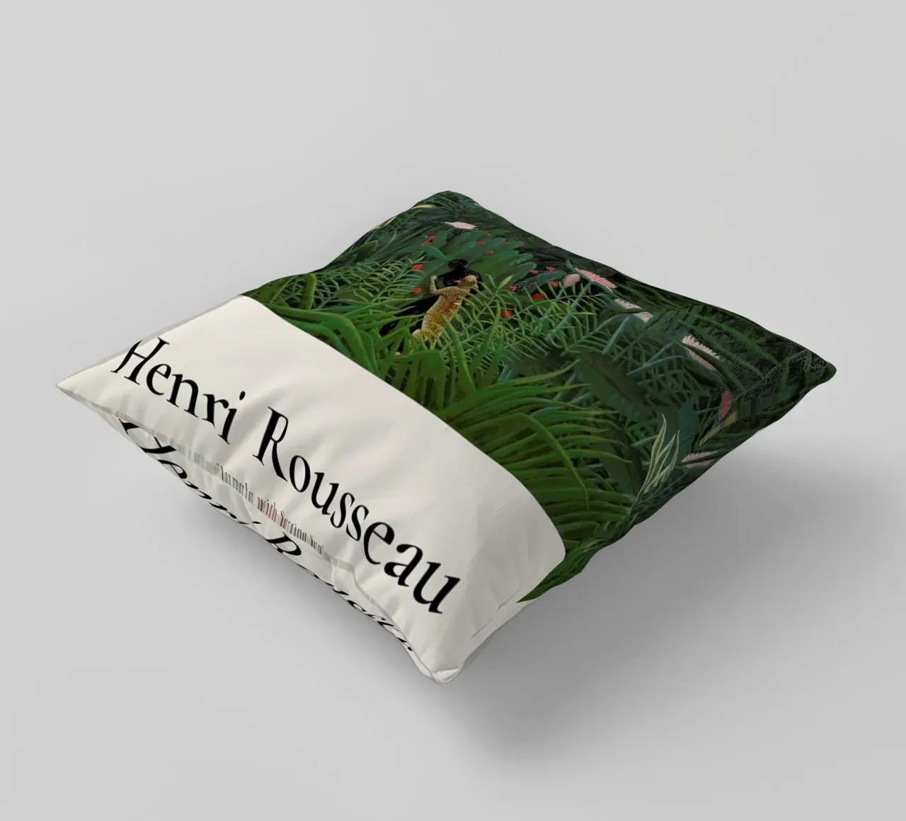 Rousseau - Jungle with Setting Sun cuscino da ARTOTHEK