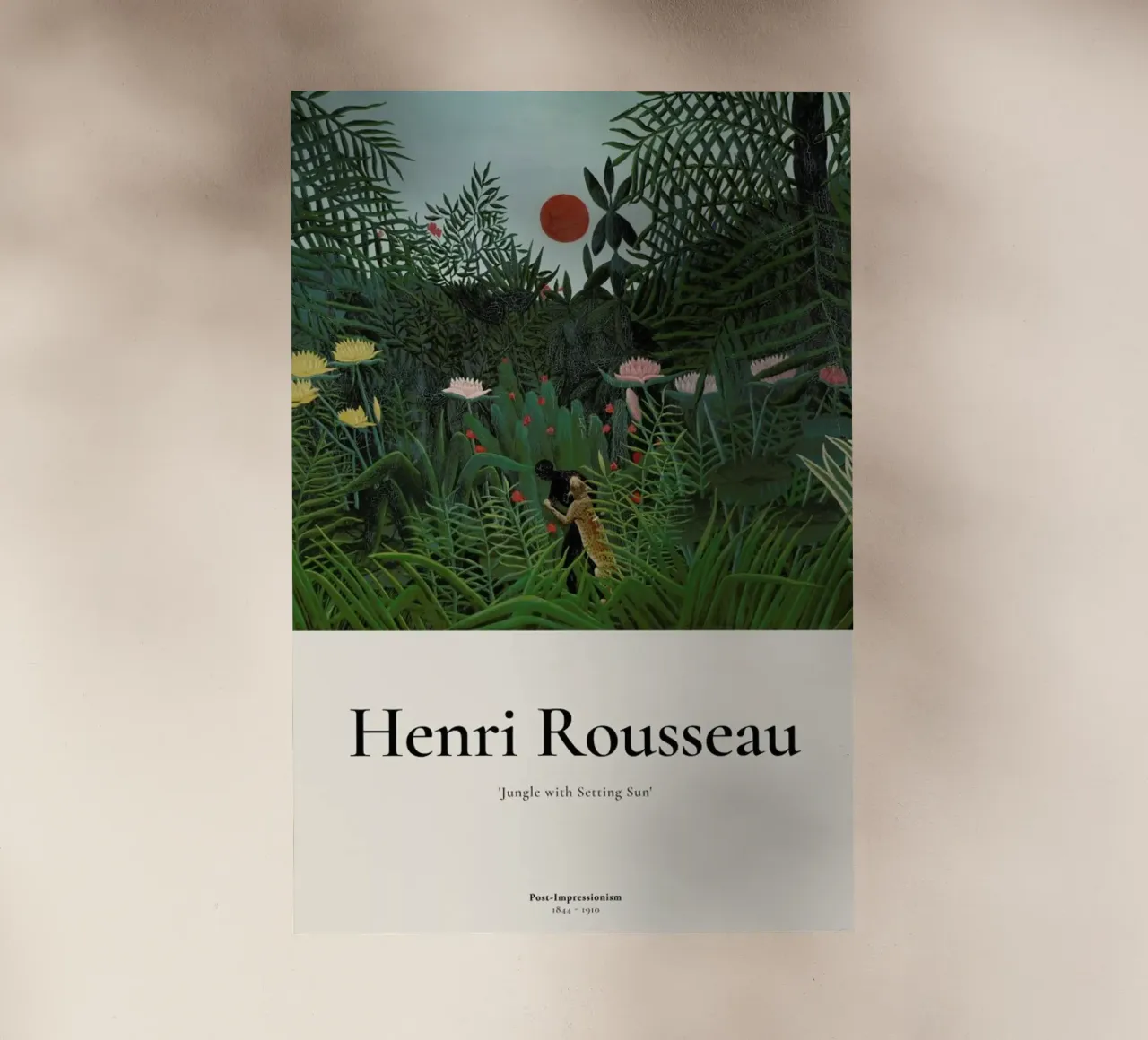 Rousseau - Jungle with Setting Sun pellicola backlit da ARTOTHEK