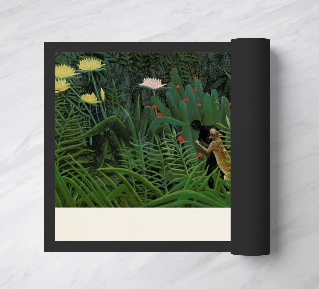 Rousseau - Jungle with Setting Sun doormat by ARTOTHEK