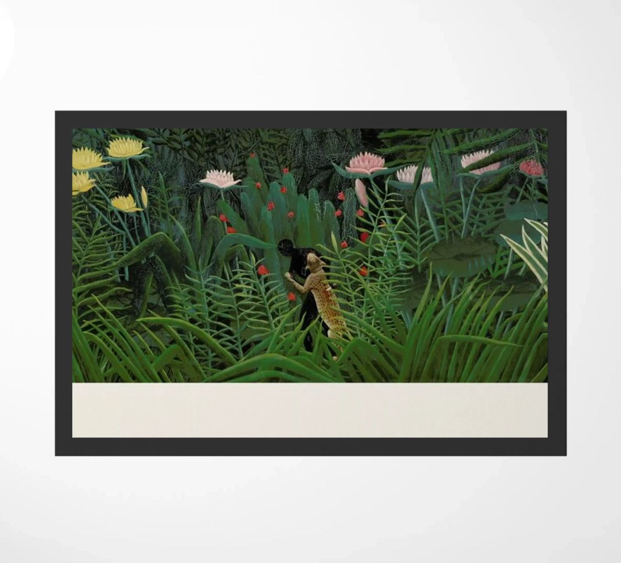 Rousseau - Jungle with Setting Sun doormat by ARTOTHEK