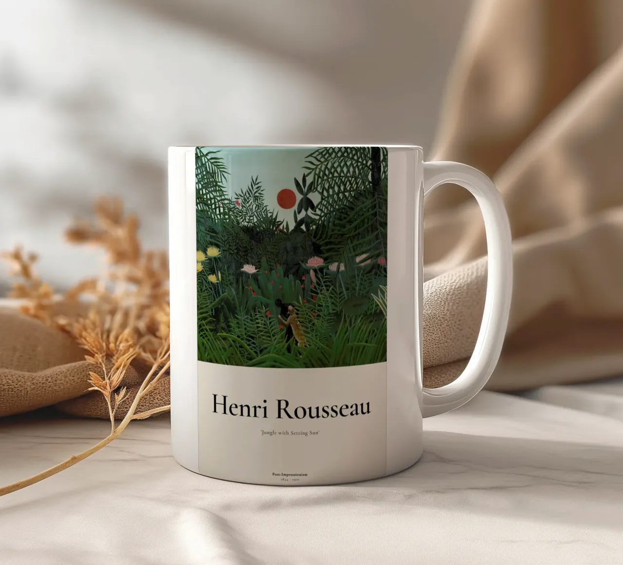 Rousseau - Jungle with Setting Sun tazza in ceramica da ARTOTHEK