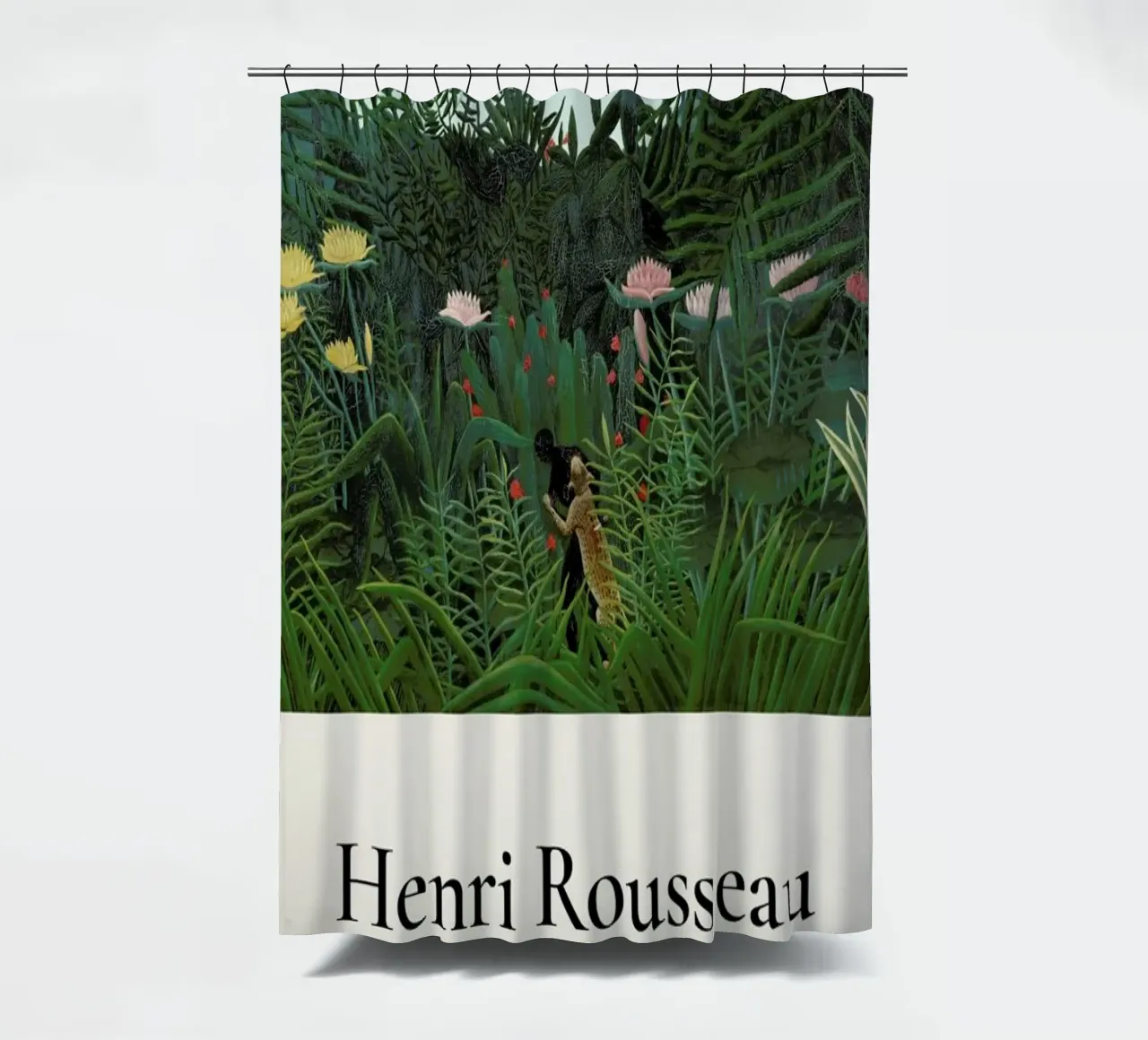 Rousseau - Jungle with Setting Sun tenda da doccia da ARTOTHEK