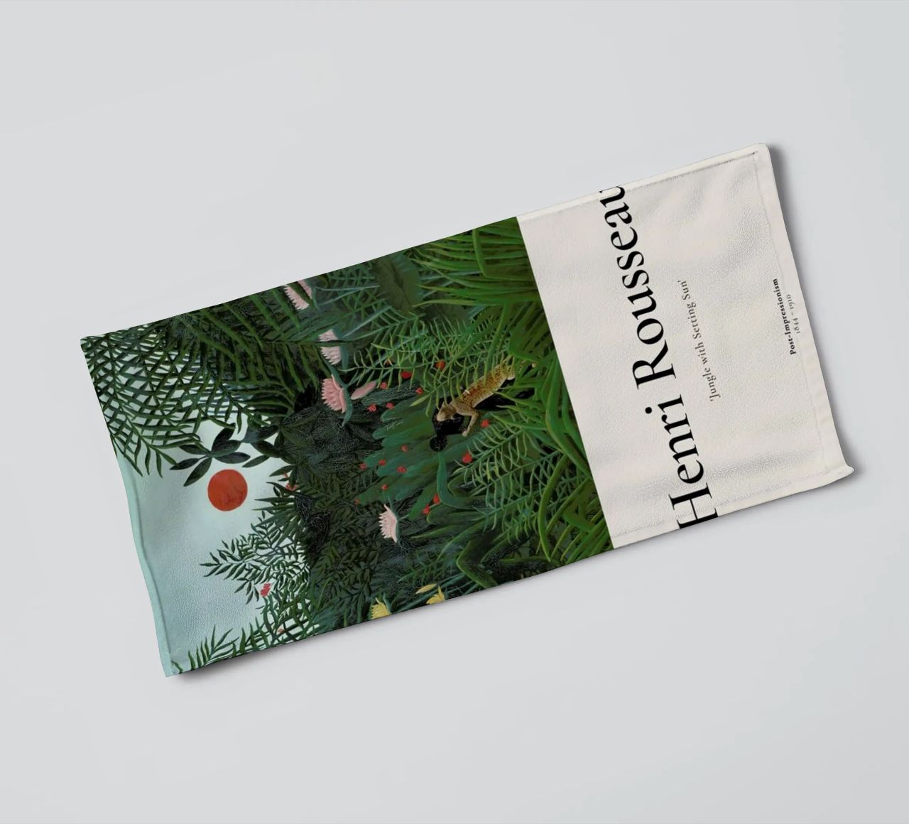 Rousseau - Jungle with Setting Sun towel by ARTOTHEK