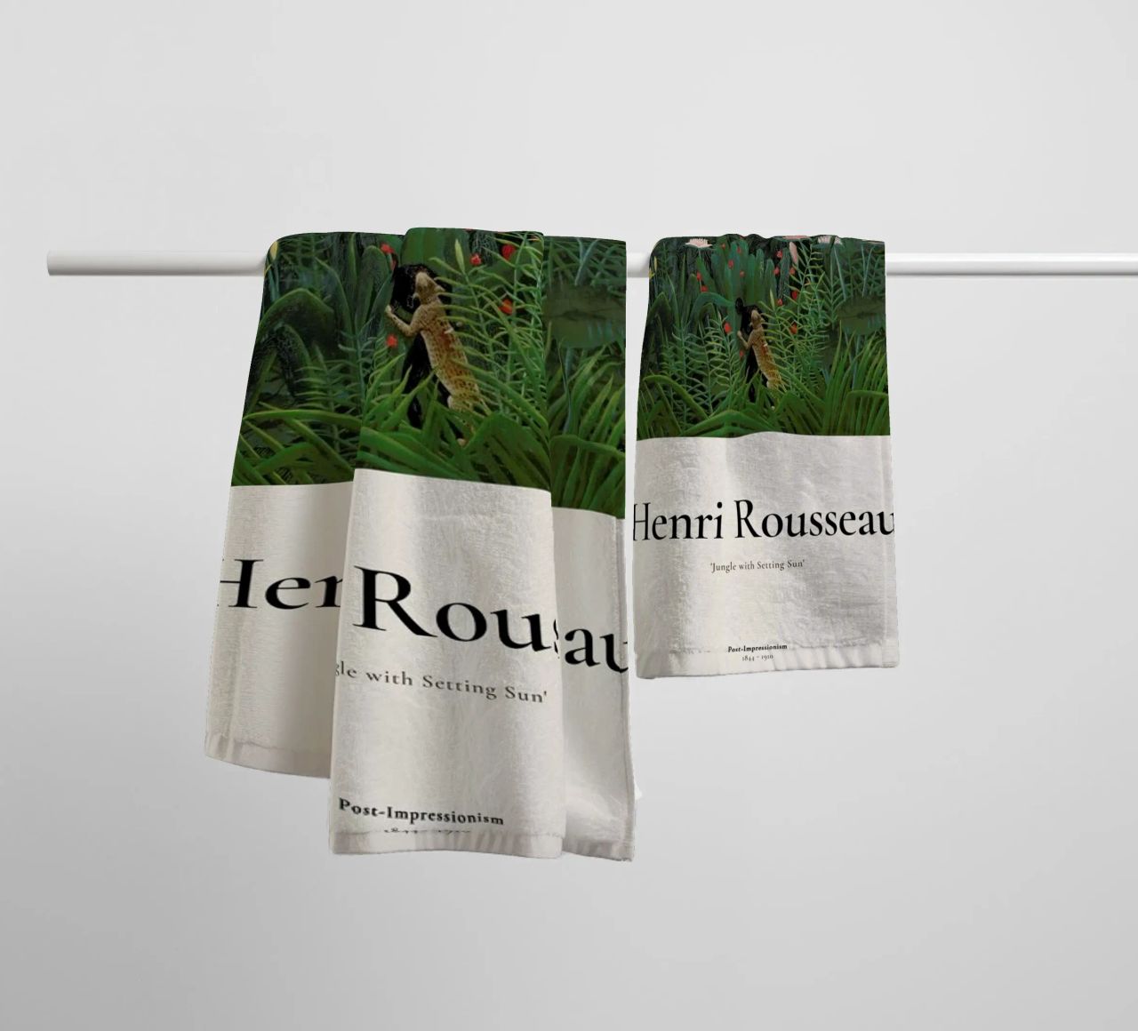 Rousseau - Jungle with Setting Sun towel by ARTOTHEK