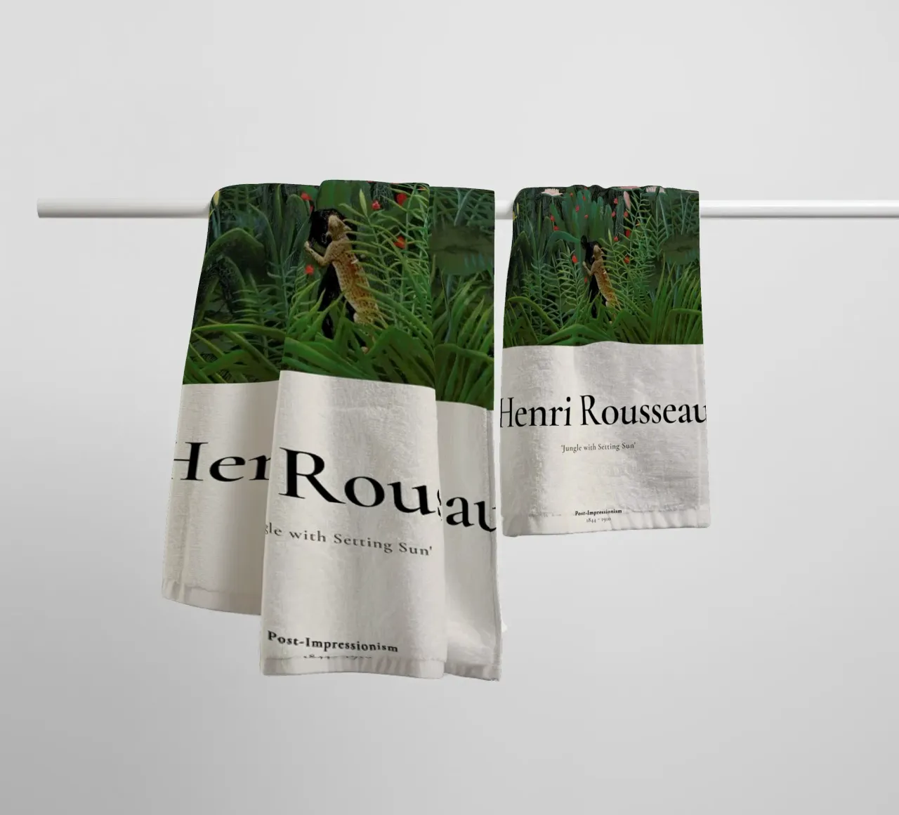 Rousseau - Jungle with Setting Sun Handtuch von ARTOTHEK