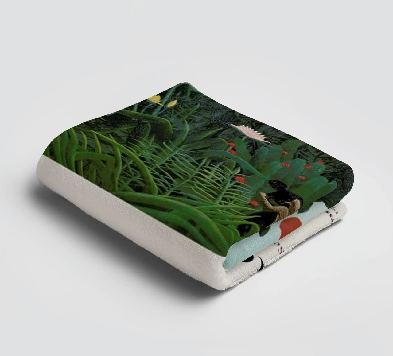 Rousseau - Jungle with Setting Sun towel by ARTOTHEK